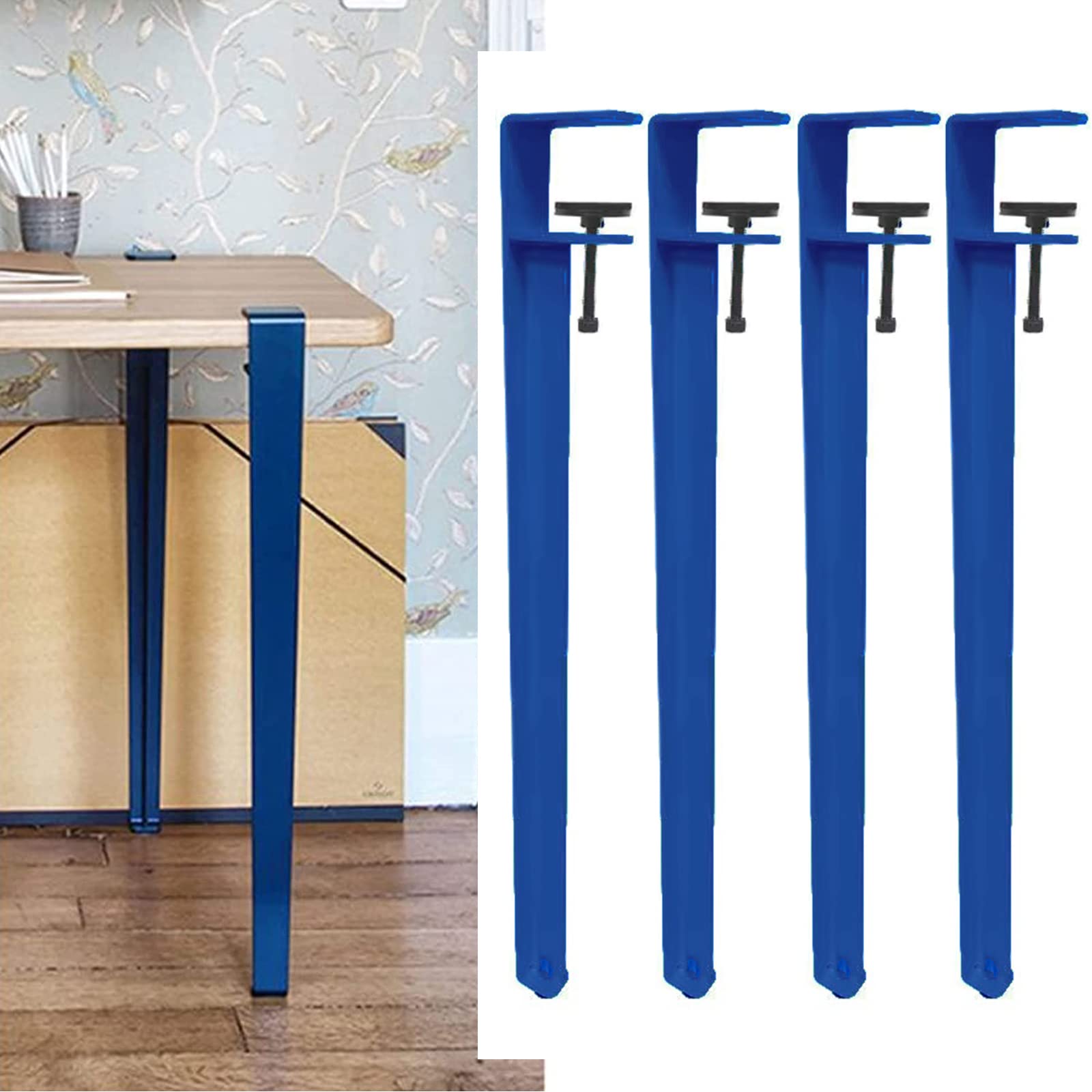 昭和レトロポップ　青色テーブル1脚　高さ調整可能　スペースエイジ 昭和レトロポップ 青色テーブル1脚 高さ調整可能 スペースエイジ 机